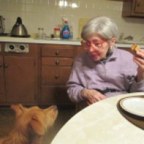 She loved Mani, which surprised everyone because she didn't like dogs most of her life.